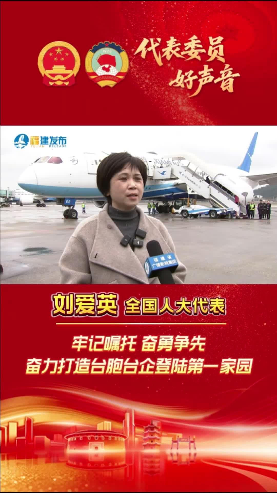 全国人大代表刘爱英：牢记嘱托、奋勇争先，奋力打造台胞台企登陆第一家园